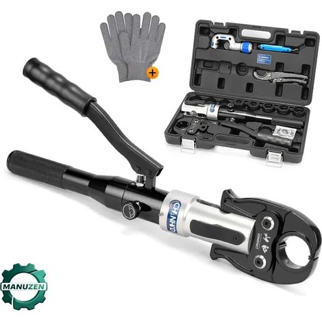 Manuzen - Pince à sertir hydraulique pour tubes cuivre et PEX – TH/U/V/M — Profil U – 16 — 20 — 25 — 32 mm (1/5)