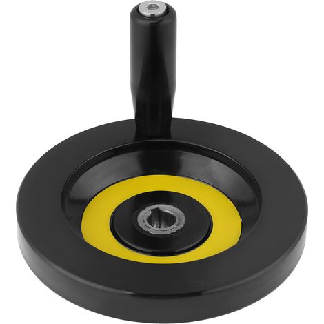 1 Stück schwarzes hinteres Wellenhandrad für Dreh- und Fräsmaschinen mit drehbarem Griff (12 x 125 mm) (1/5)