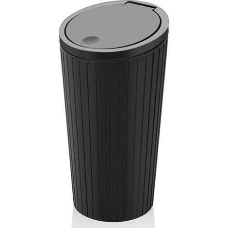 Car cup holder with lid, mini pocket trash can for car door, waterproof and multifunctional, small portable storage organizer (1/5)