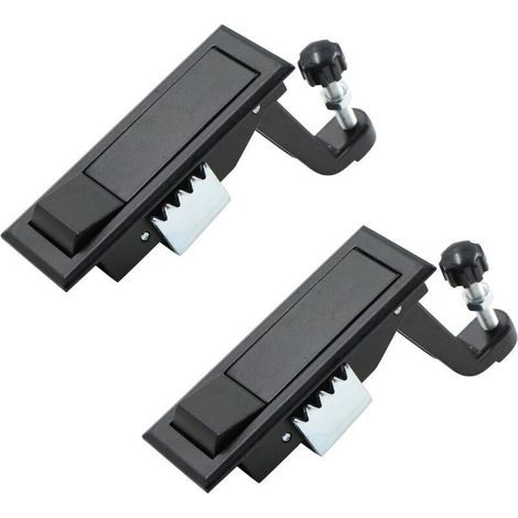 2Pcs Serrure Porte D'Armoire Bouton Poussoir - éLectrique Plat Armoire Meubles PoignéE Meuble Tiroirs Verrouillables Tiroir Camping Caravane Camping-Car Yacht Navire Bateau Noir (1/5)