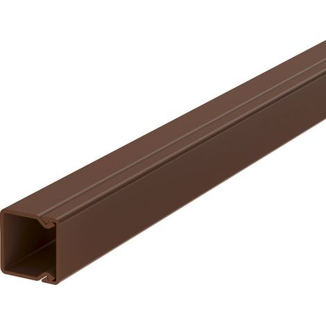 OBO Bettermann Wand- und Deckenkanal mit Bodenlochung 20x20x2000 Polyvinylchlorid sepiabraun RAL 8014, 2 Meter, 6025129