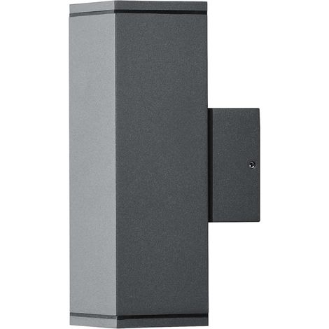 Lámpara LED de pared Monza doble cuadrada gris oscuro KONSTSMIDE (1/4)