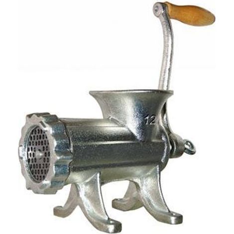 Hachoir à viande manuel N°22 en fonte – 4 pieds à visser – Livré avec couteau et grille 4.5 mm – Pour pâtés, merguez et saucisses – Reber