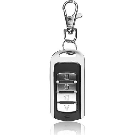 FLAMMKRAFT-Télécommande universelle multi-fréquences 80-868 MHz, copie de codes fixes/tournants, 4 boutons, argentée, 1 pièce (1/3)