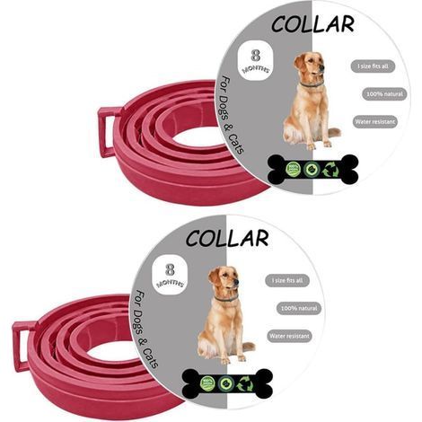 Collare antipulci e zecche regolabile e naturale - Repellente per insetti a lunga durata per cani e gatti - Resistente all'acqua (1/5)
