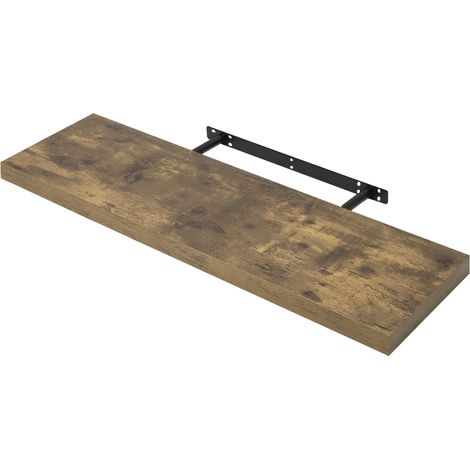 WOLTU Étagère Murale, Étagère Suspendue, Étagère Flottante de CD DVD, 70x23x3, 8cm Marron Rustique, RG9369hov