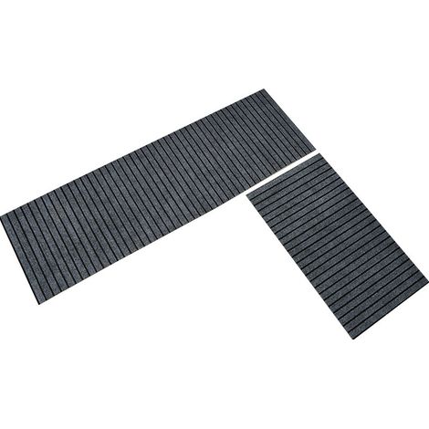 Alfombrillas para fregadero, juego de 2 alfombrillas antideslizantes para cocina, diseño acanalado, fabricadas en material ABS. (1/3)