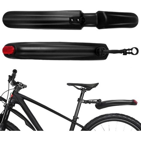 Fahrradschutzblech, wasserdicht und reflektierend, hinten und verlängert, für Straße, Schotter, Regen, Outdoor-Radausrüstung, 540 cm, schwarz
