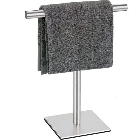 Freistehender Handtuchhalter für Schminktisch – silber (1/5)