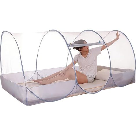 Moustiquaire Pop Up - 190 x 90 x 90 cm - Pliable - Pour lit simple - Camping - Simple - Pop Up (1/5)