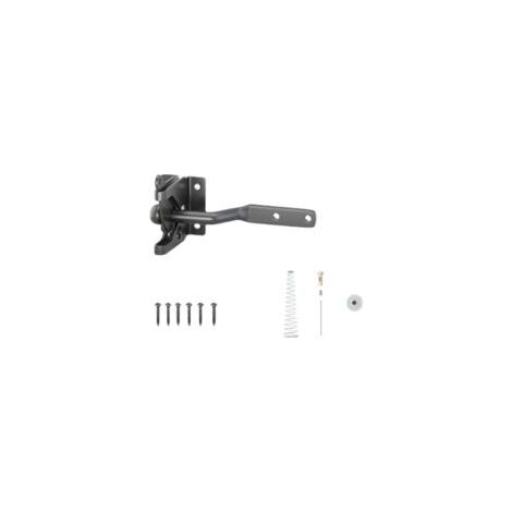 Serrure de Jardin Automatique, Verrou de Porte Automatique Noir, Verrou de Portail Verrouillage automatique-Serrure Métal à Boulon-Loquet Acier à Gravité Clôture Jardin-Noir-Vis de Fixation Fournis - 