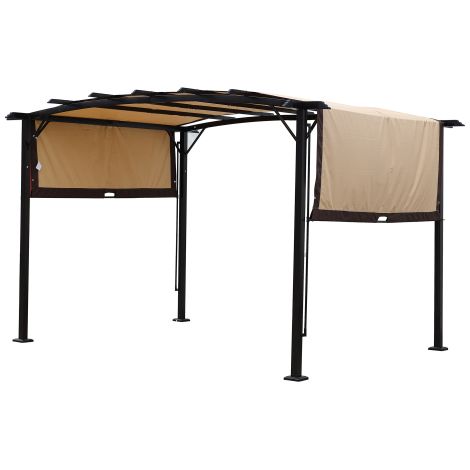 Toile de remplacement beige pour pergola 3,66 x 2,74 m en polyester déperlant avec protection UV (1/5)