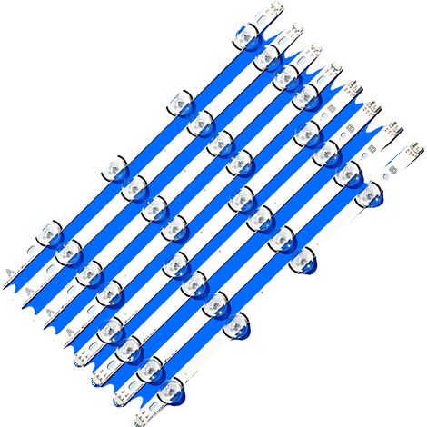Striscia LED, lunga 804 mm, 8 LED per striscia, tensione 6 V, compatibile con TV da 39 pollici, corrente 0-90 V. (1/5)