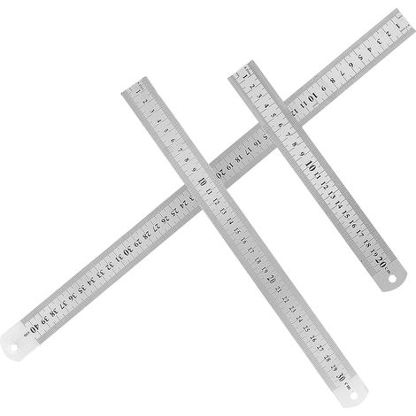 BESTonZON Lot de 3 règles métalliques en acier inoxydable à (1/5)