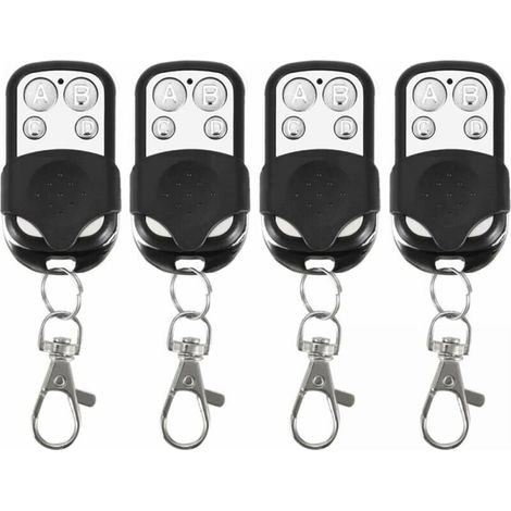 Set of 4 universal remote controls for electric garage door 433 MHz (1/4)