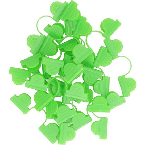 Clips de plástico de doble cabeza de 8 mm, 100 unidades, para paneles de malla de sombra de jardín (verde claro) (1/4)