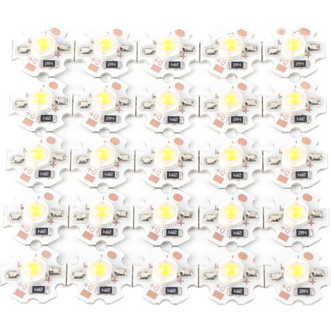 Perles LED SMD haute luminosité 5V, perles LED haute puissance 3W, perles LED 3W avec substrat en aluminium, projecteur de lampe frontale de lampe torche DIY, LED blanc chaud. (1/5)
