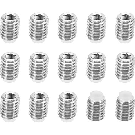 15 Paquet M5x6mm Nylon Pointe Sans-tête Vis 304 Inox Acier (1/5)