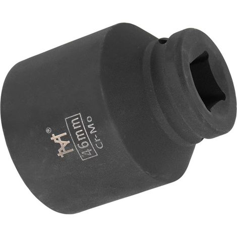 Douille à choc de 46 mm de profondeur avec design à 6 points, acier Cr-V traité thermiquement, longueur de 78 mm, tailles métriques (1/5)