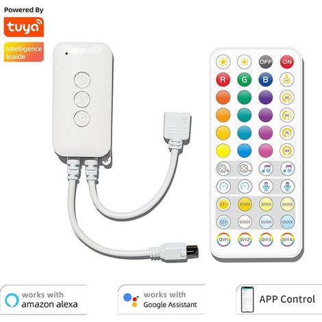 Tuya Controller per LED RGBCCT Smart WiFi con Telecomando IR44 (1/5)