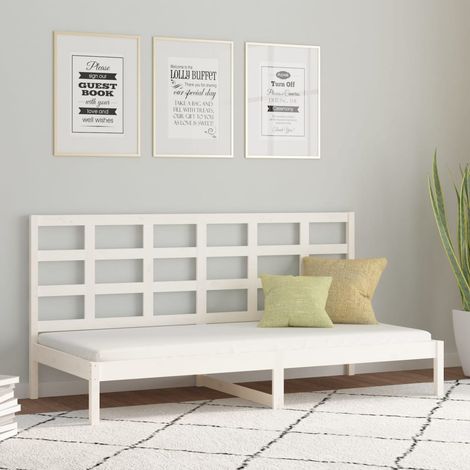 Day Bed without Mattress White 90x200 cm Solid Wood Pine vidaXL (1/5)