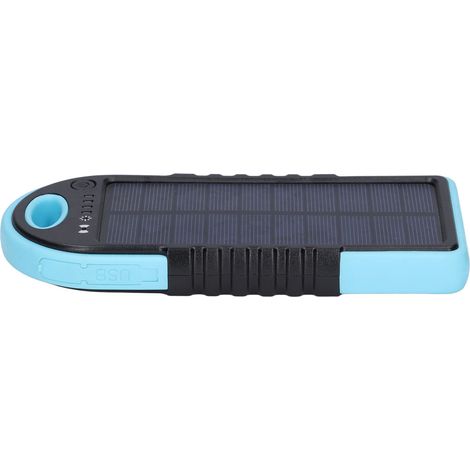 10000mAh Kabelloses tragbares Solarladegerät, 18W USB-C QC3.0 PD Externer Akku, Schnellladefunktion, Blau, Wasserdicht für Smartphones. (1/5)