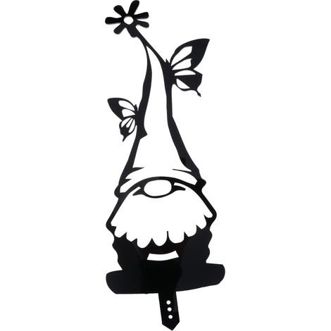 Schwarz 5 Stück gesichtsloser alter Mann Mini-Puppe Outdoor-Weihnachtsschilder Dekoration Noel Weihnachtsdekorationen Dekor Pfahl Holz Weihnachten Rasenschild Party Hofschilder schwarz (1/5)
