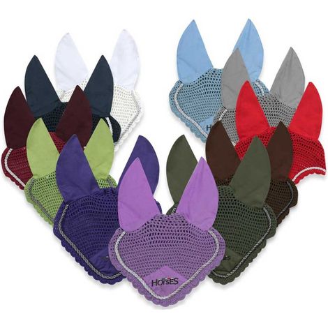poney, Viola: Casquette en coton durable et ruban blanc avec garniture en peau de cheval (1/5)