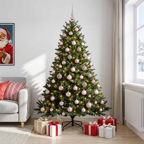 vidaXL Artificial Christmas Tree with Bauble 240 cm 300 LEDs (1/5)