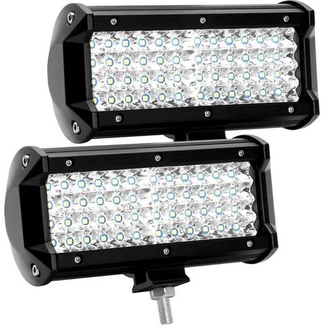 Phare travail LED 12V 7 pouces 144W , 27000lm IP67 spot flood , antibrouillard pour voiture camion lot2 (1/3)