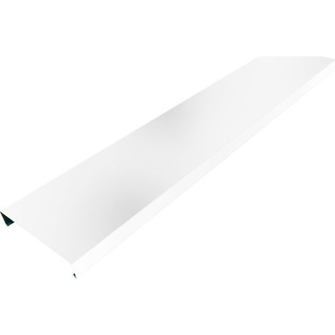 Couvertine 3m PREMIUM en alu 15/10ème - tête de mur Couleur - Blanc pur - RAL 9010, Largeur - 285 mm, Longueur - 3 m linéaires - ALUHOME
