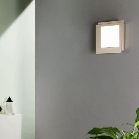 Applique LED in metallo Oro 24x24 cm e diffusore in acrilico PASSPARTOU (1/3)