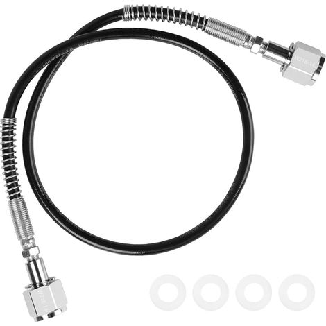 LALAGO 1 Mètre Tuyau de Transfert pour Gaz Protecteur Filetage 2 x W21,8 x 1/14", Tuyau pour Système de Distribution d'Argon, CO2, Gaz Protecteur, Hélium, Comme Coude de Transfert (1/5)