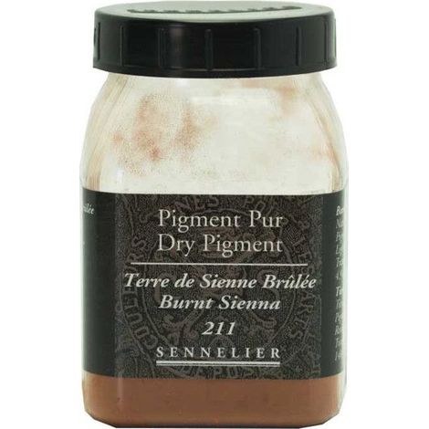 Pigment pour création de peinture - SENNELIER - Terre de sienne brûlée - Pot 200 ml - Pigment pur - Marron (1/3)