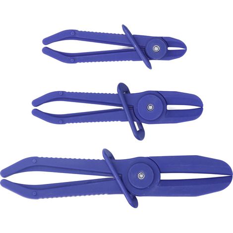 Ensemble de 3 pinces pour tuyaux flexibles, colliers de serrage isolés en nylon pour tuyaux de frein et de carburant, plusieurs tailles, bleu (1/5)