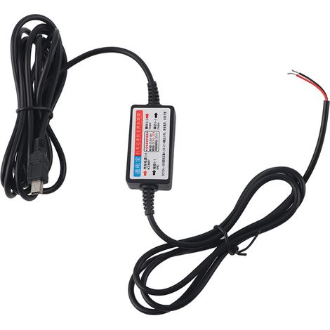 Mini-USB-Konverter 12 V auf 5 V mit Unterspannungsschutz – 3 m Reduzierkabel (1/5)