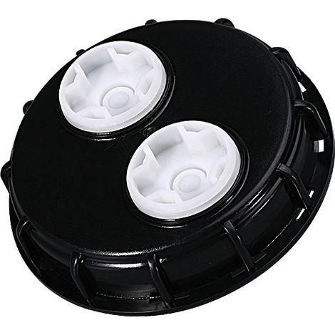 IBC Bouchon de réservoir 163 mm,couvercle de réservoir IBC Ventilé Couvercle Respiratoire avec Bouchons de Rechange 2" pour Vanne Cuve 1000l,Reservoir eau de Pluie,Conteneur (1/5)