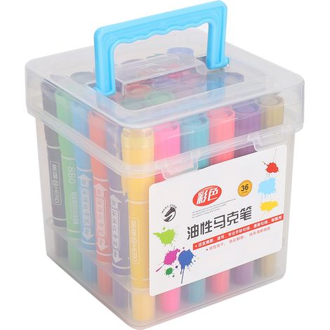 Lot double pointe marqueur huile enfants dessin croquis outil artistique 36 couleurs 880-36 (1/5)