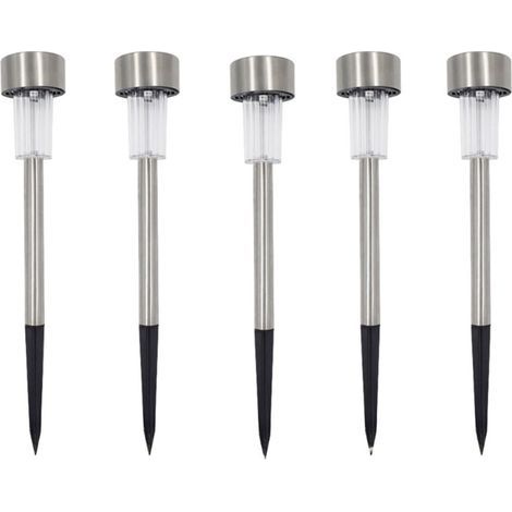 Set di 5 lampioncini solari a LED da giardino da piantare (1/4)
