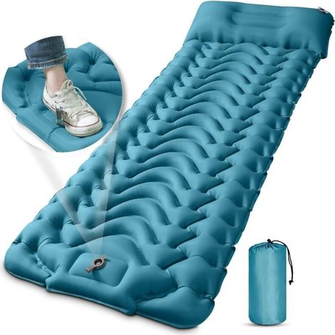 Ultraleichte, selbstaufblasende Couchcampingmatratze, dick mit faltbarem Kissen, Wärmedämmmatte für Zelte