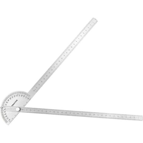 0-180 Degrés Rapporteur d'angle à Tête Ronde, Multifonctionnel En Acier Inoxydable Protractor Angle, Rapporteur D'angle tête Ronde Ingénieur Protractor pour Peinture Dessin-LIAIKI (1/5)