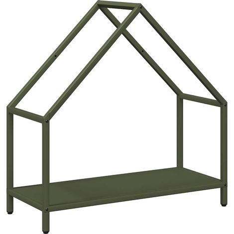 Maison Exclusive - Leñero verde oliva 60x25x60 cm Acero laminado