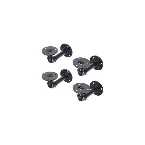 Supports d'étagère mural vintage en métal Style industriel noir, lot de 4 pièces, pour salon, cuisine et bureau