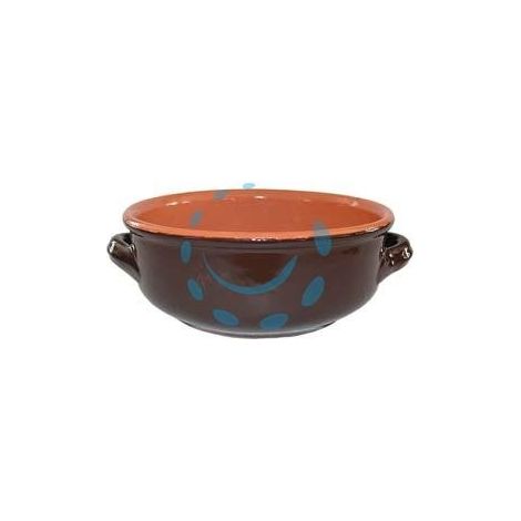 CIOTOLA CON MANICI IN TERRACOTTA BRUNELLA - cm.12