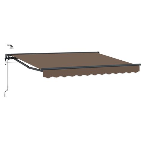 Elektrische ausziehbare Markise Taupe 5 x 3 m vidaXL