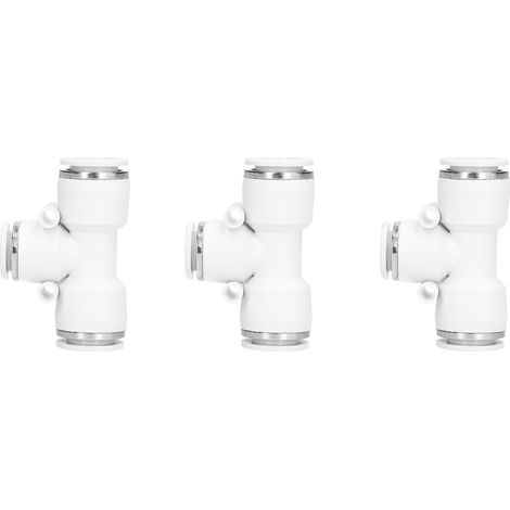 20 raccords rapides pneumatiques en plastique PBT, 3 voies, réducteurs en T, pour tubes de commande PEG12-10 (1/5)