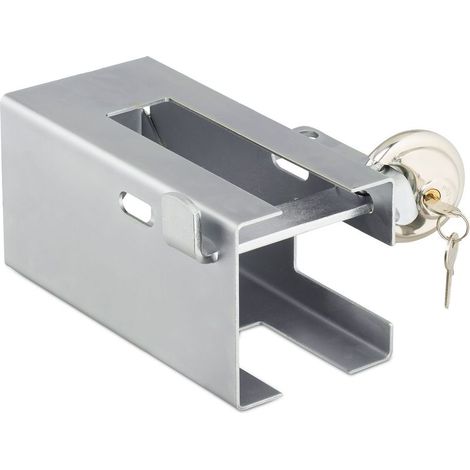 1 Verrou d'attelage, acier, avec cadenas rond, 2 clés, pour remorque et caravane, protection antivol (1/5)