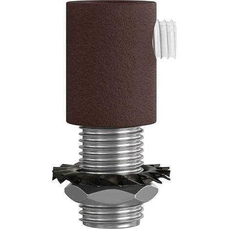 Elemente zur Lampenerstellung Creative Cables 2 zylindrische Metallklemmen schwarz