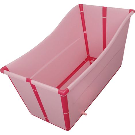[Folding Bathtub] [Home Spa] [Large Model] [Thickened Polypropylene + Thermoplastic Elastomer] Baignoire portable, spacieux design folding pour adultes et enfants, soak standing, multifunctional avec  (1/5)