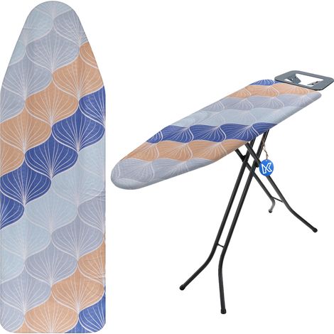 Funda para tabla de planchar, de algodón, dimensiones 126 x 45 cm, ajuste perfecto para tablas de planchar estándar, disponible en varios colores, fácil de limpiar. (1/5)